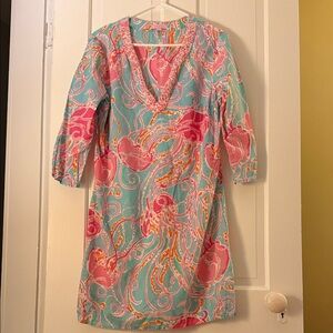 Lilly Pulitzer Coral, Aqua & Pink Printed coverup